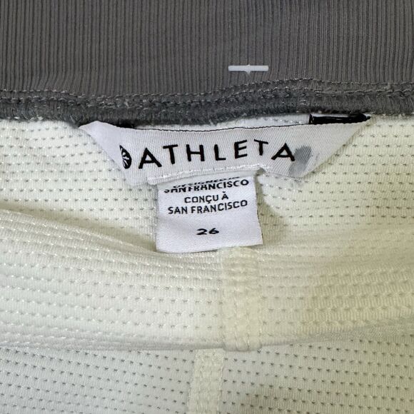 NWT Athleta Brooklyn‎ Textured 16" Skort Size 26 Gray Striped - Picture 5 of 7